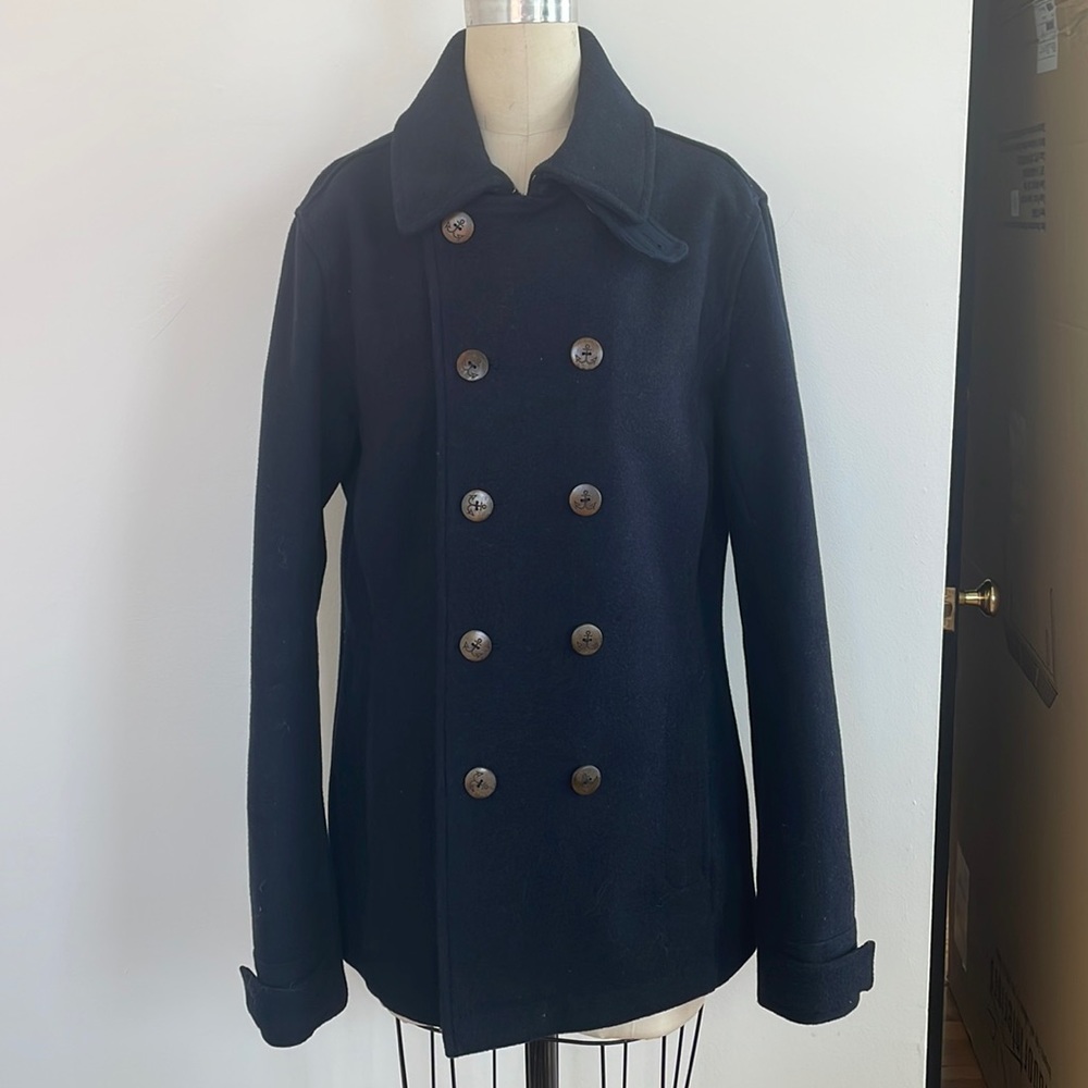 Like New Topman men’s wool blend pea coat